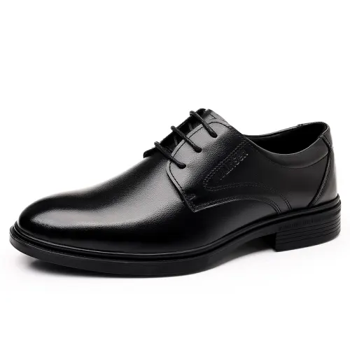 Mulinsen first-layer cowhide, simple temperament, daily commuting, classic fashion, formal leather shoes, men's black
