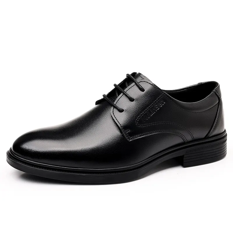 Mulinsen first-layer cowhide, simple temperament, daily commuting, classic fashion, formal leather shoes, men's black