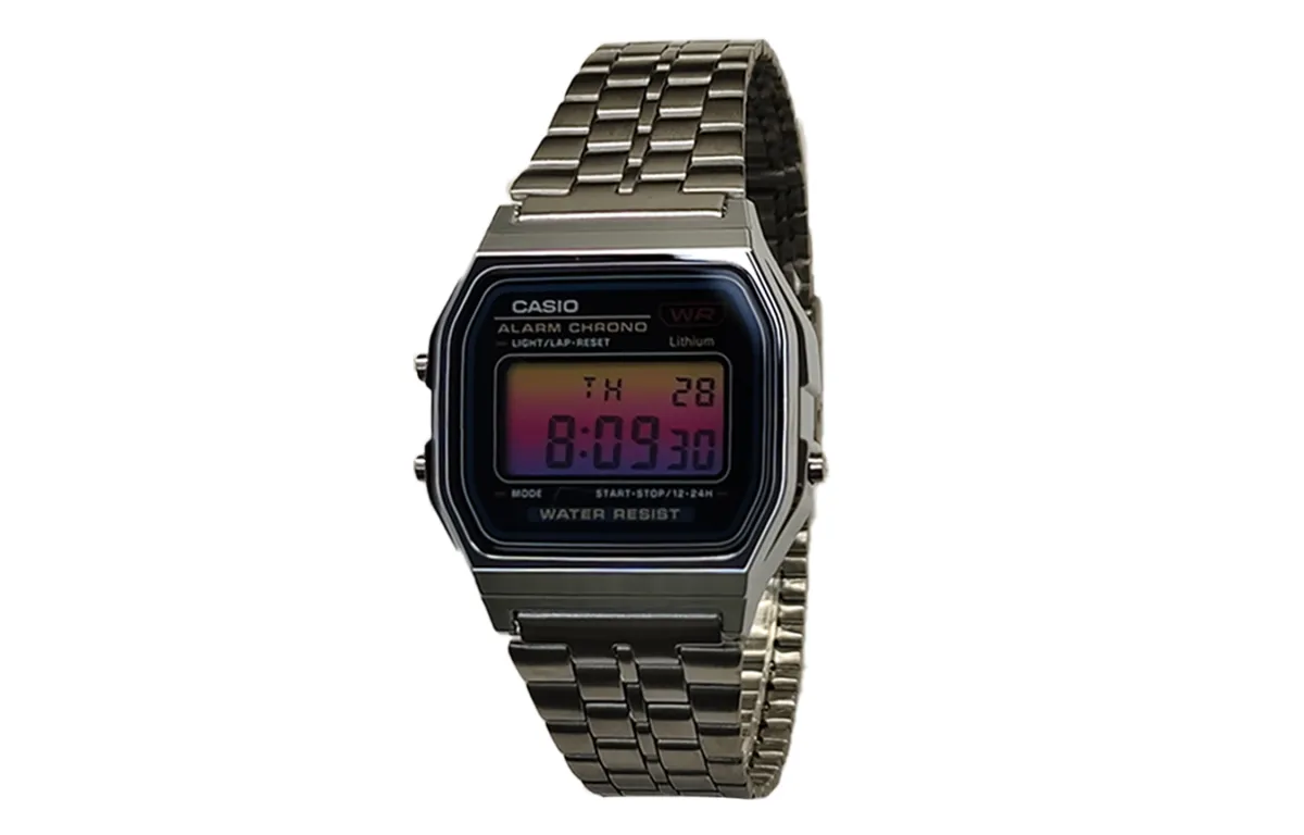 CASIO Custom Collection Quartz Movement Stainless Steel Strap Watch Men's Watches Black Dial