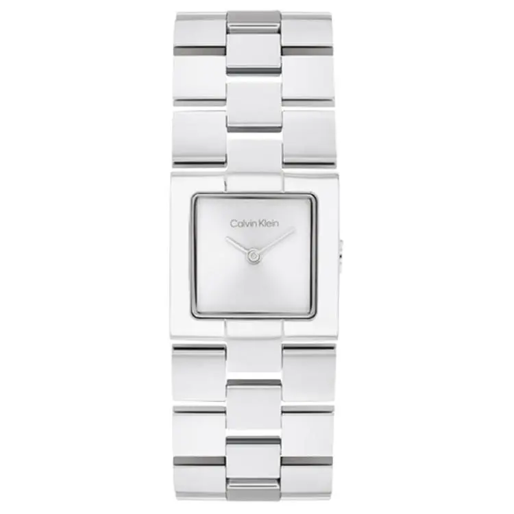 CALVIN KLEIN TIMELESS Wrist Watches Quartz Movement Steel Strap 22mm Silver Dial Women's Watch 30m Water Resistant
