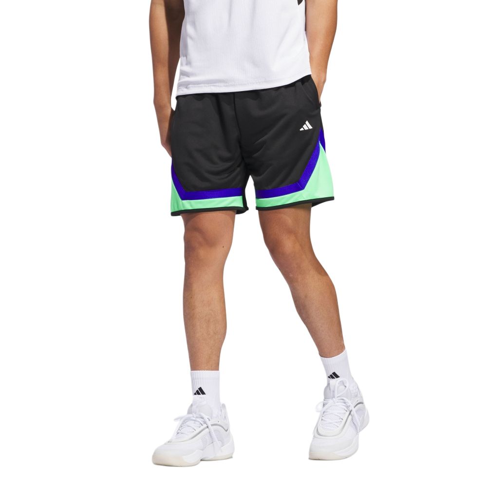 Adidas SS25 Basketball Shorts Men’s Black/Bright Green