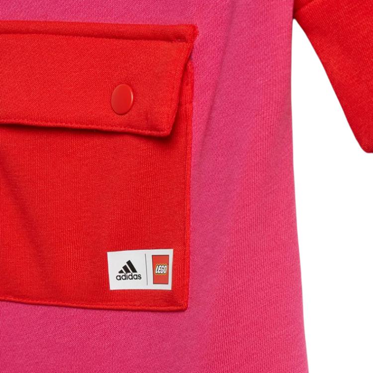 Детский комбинезон adidas x LEGO (красно-розовый) — фото 3