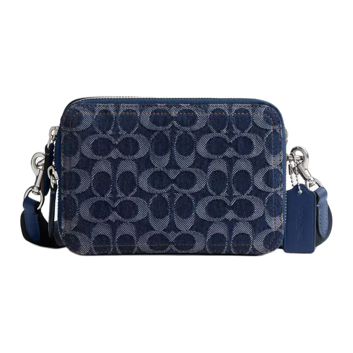 COACH Charter Denim Shoulder Bag Small Men's Dark Blue