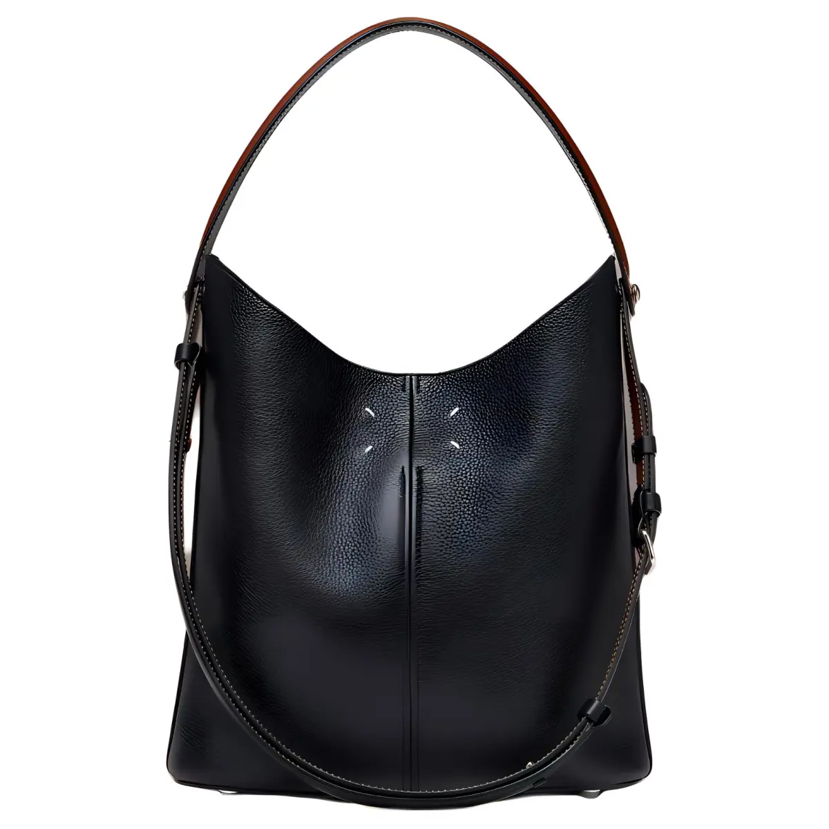 Maison Margiela Calfskin Handbag Shoulder Bags Women's Black