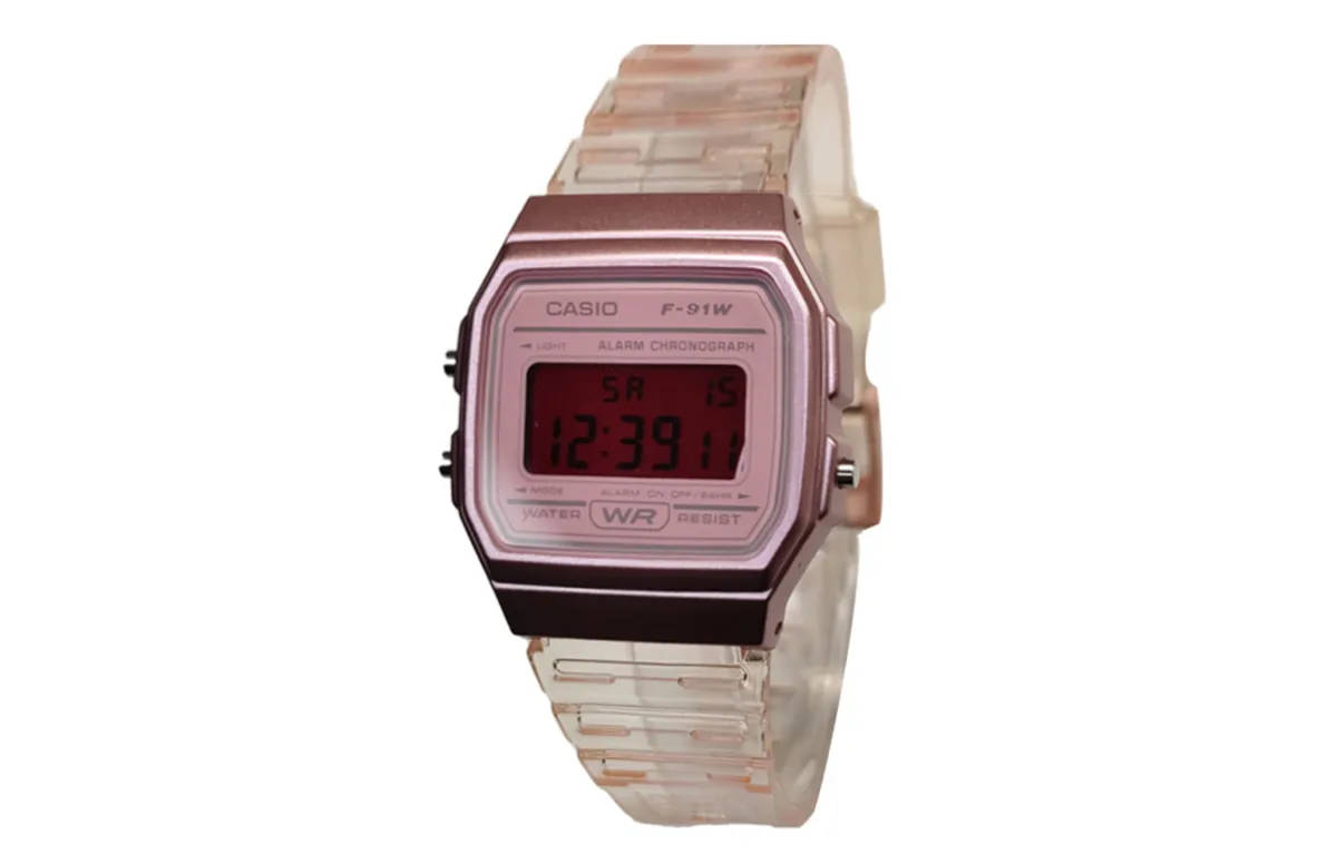 CASIO Custom Collection Quartz Movement Resin Strap Watch Women's Watch Red Watch Dial