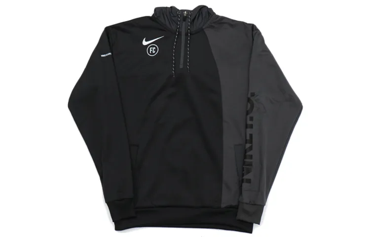 Nike Sweatshirts Men's Black Gray Color Hooded Moderate Regular