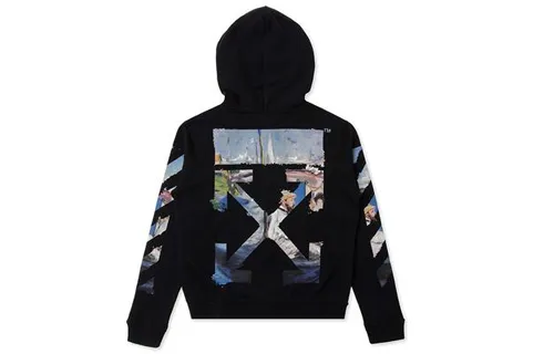 OFF WHITE Diag Multicolour Zipped Hoodie