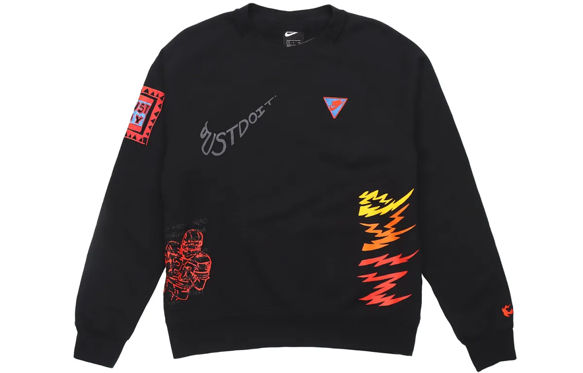 Nike Sportswear NSW 3M Reflective Graffiti Print Hoodie Black