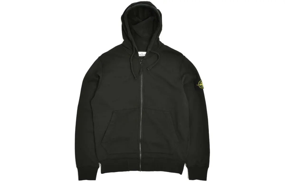 STONE ISLAND Sweatshirt Spring Fall Thin Unisex Black
