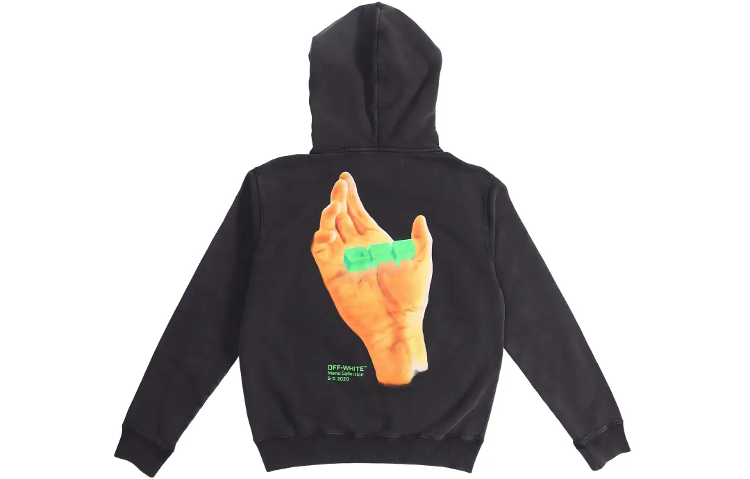 OFF-WHITE Hand And Logo Print Hoodie