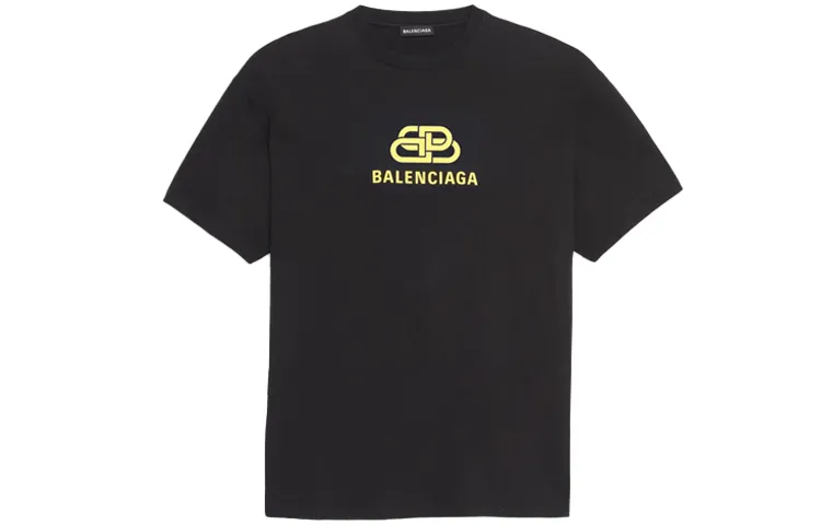 Balenciaga T Shirts Men's Crew Neck Moderate Straight Fit