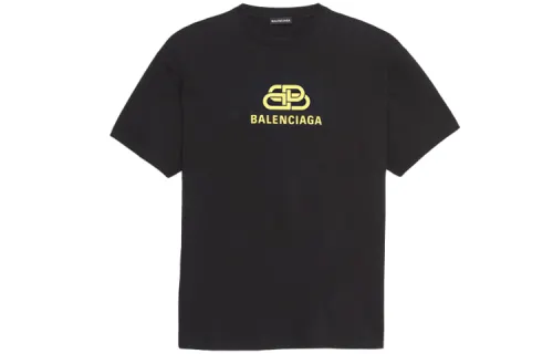 Balenciaga T Shirts Men's Crew Neck Moderate Straight Fit