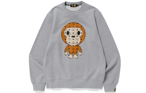 A BATHING APE BAPE X MCM Sweatshirt Men's Gray