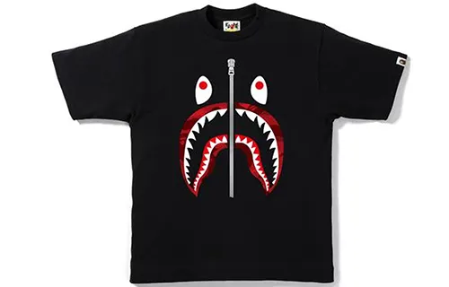 Bape Color Camo Silver Zip Shark Tee SS23