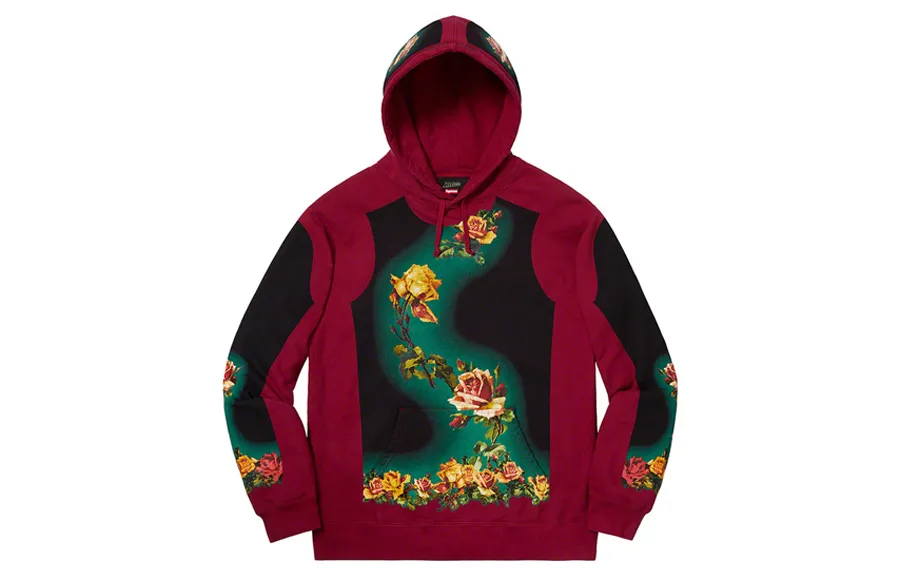 Supreme Jean Paul Gaultier Floral Print Hooded Sweatshirt