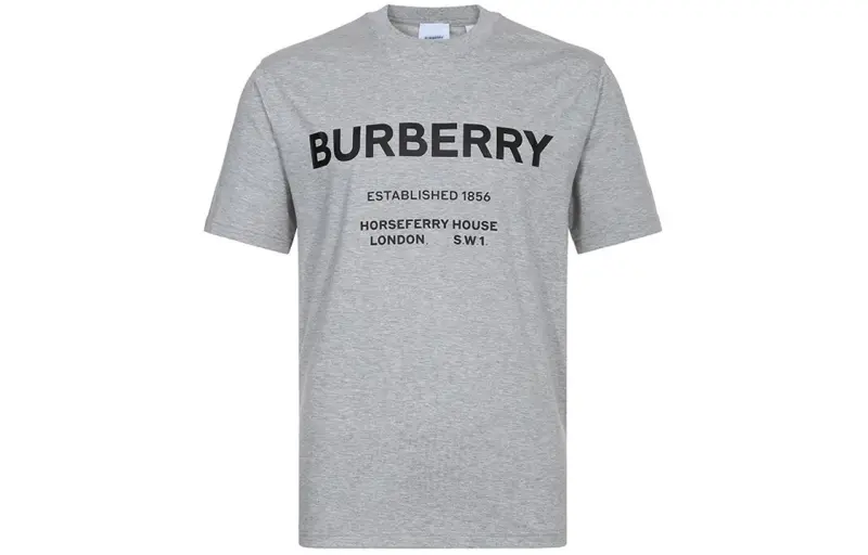 Burberry Horseferry T Shirt Men's Light Heather Gray