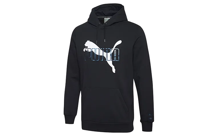 PUMA Sweatshirts Men's Black Hooded Moderate Regular