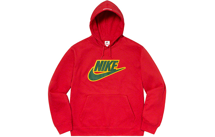Supreme X Nike Leather Appliqué Hooded Sweatshirt