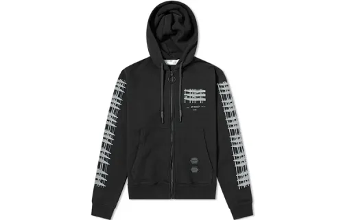 OFF WHITE Scaffold Arrow Logo Zip Hoodie