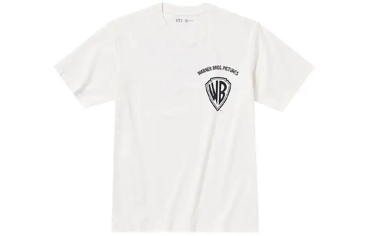 UNIQLO T Shirts Men's White Crew Neck Moderate Straight Fit