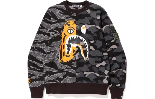 Bape X Undefeated Tiger Shark Half Crewneck