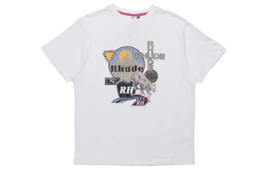 PUMA X RHUDE T Shirts Unisex Crew Neck Moderate Straight Fit