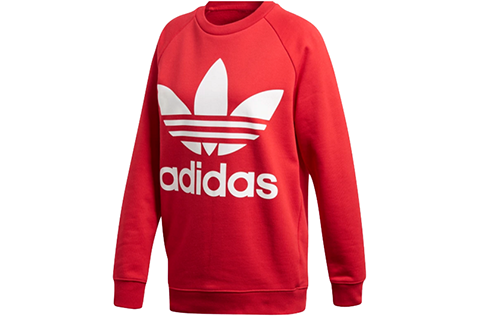 Женские худи adidas originals 삼잎클로버 대Logo (красный) — фото 1