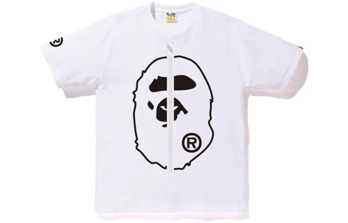 A BATHING APE Head Series T Shirts Unisex Crew Neck Moderate Straight Fit
