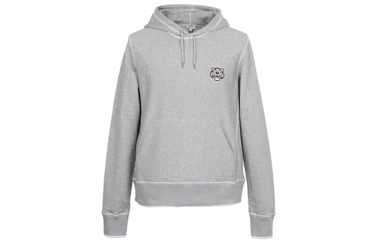 KENZO Sweatshirts Men's Light Heather Gray Hooded Moderate Regular