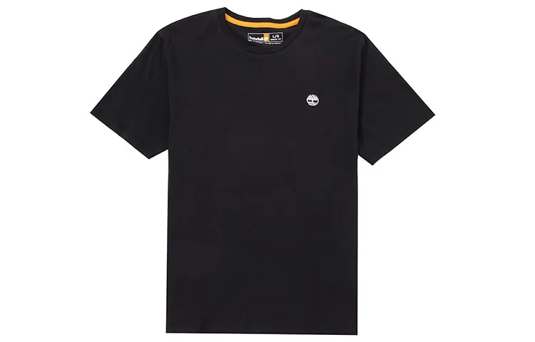 Timberland Drop Shoulder Sleeve T Shirt Men's Black