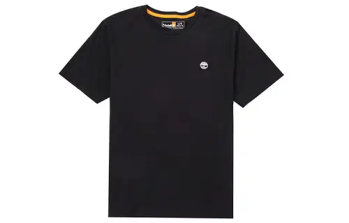 Timberland Drop Shoulder Sleeve T Shirt Men's Black