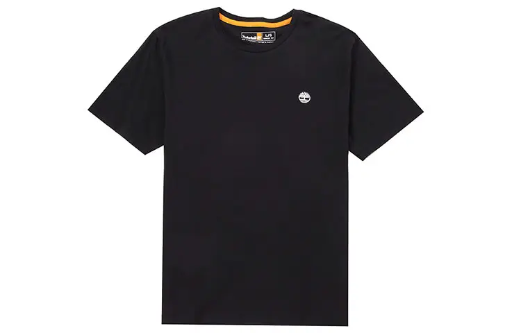 Timberland Drop Shoulder Sleeve T Shirt Men's Black