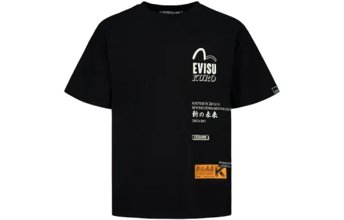 EVISU T Shirts Unisex Crew Neck Moderate Straight Fit