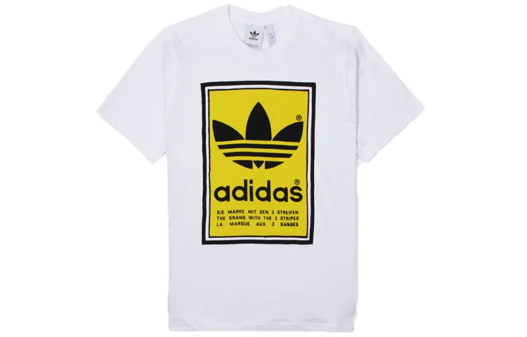 Adidas Originals T-Shirts Men's Crew Neck Moderate Straight Fit