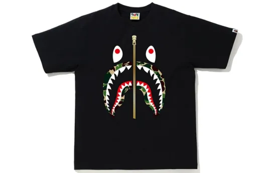 A Bathing Ape zip shark short-sleeve T-shirt