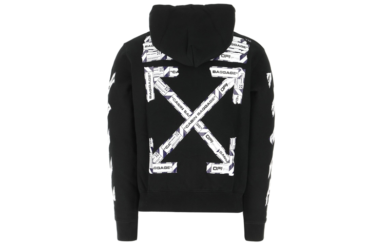 OFF WHITE Airport Tape Zip Up Hoodie