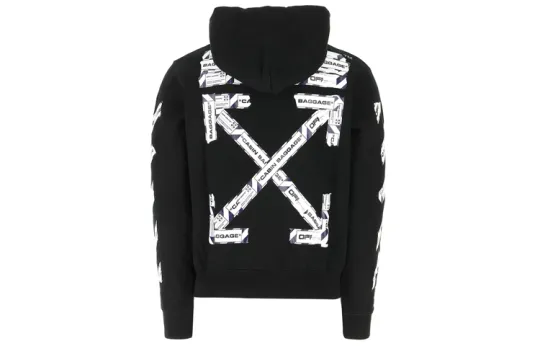 OFF WHITE Airport Tape Zip Up Hoodie