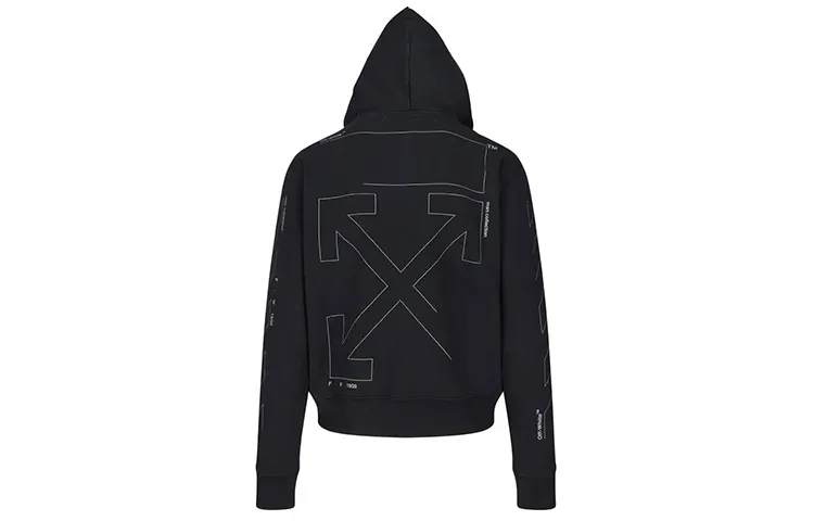 OFF WHITE Diag Unfinished Slim Hoodie
