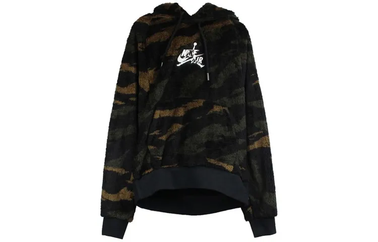 Jordan Wings Sweatshirts Men's Hooded Thickened Regular