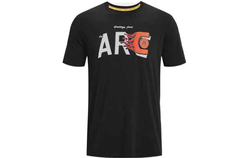 Under Armour T-Shirts Men's Black Crew Neck Moderate Straight Fit
