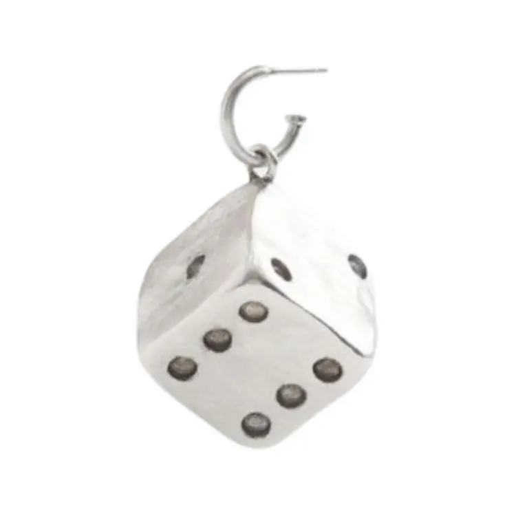 COACH Resin, Brass Plated, Titanium Earrings Women's White
