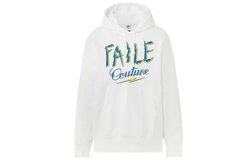 UNIQLO Sweatshirts Unisex White Hooded Moderate Other