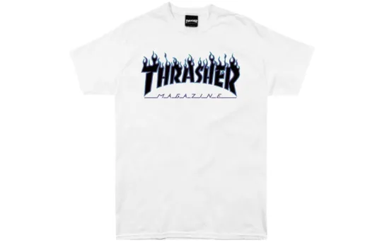 Thrasher T Shirt Japan Version Unisex White Blue
