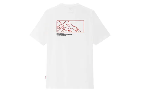 UNIQLO Print Crew Neck Loose Fit Straight Fit Short Sleeved T Shirt Unisex White