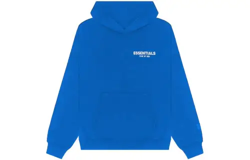Fear Of God Essentials x Tmc Crenshaw Blue La FW19 Reflective Embroidery Fleece Lined Sweatshirt Unisex Blue