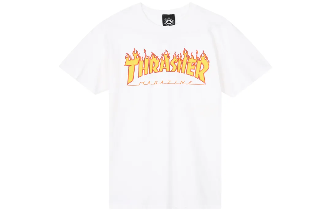 Thrasher T Shirt US Version Unisex White