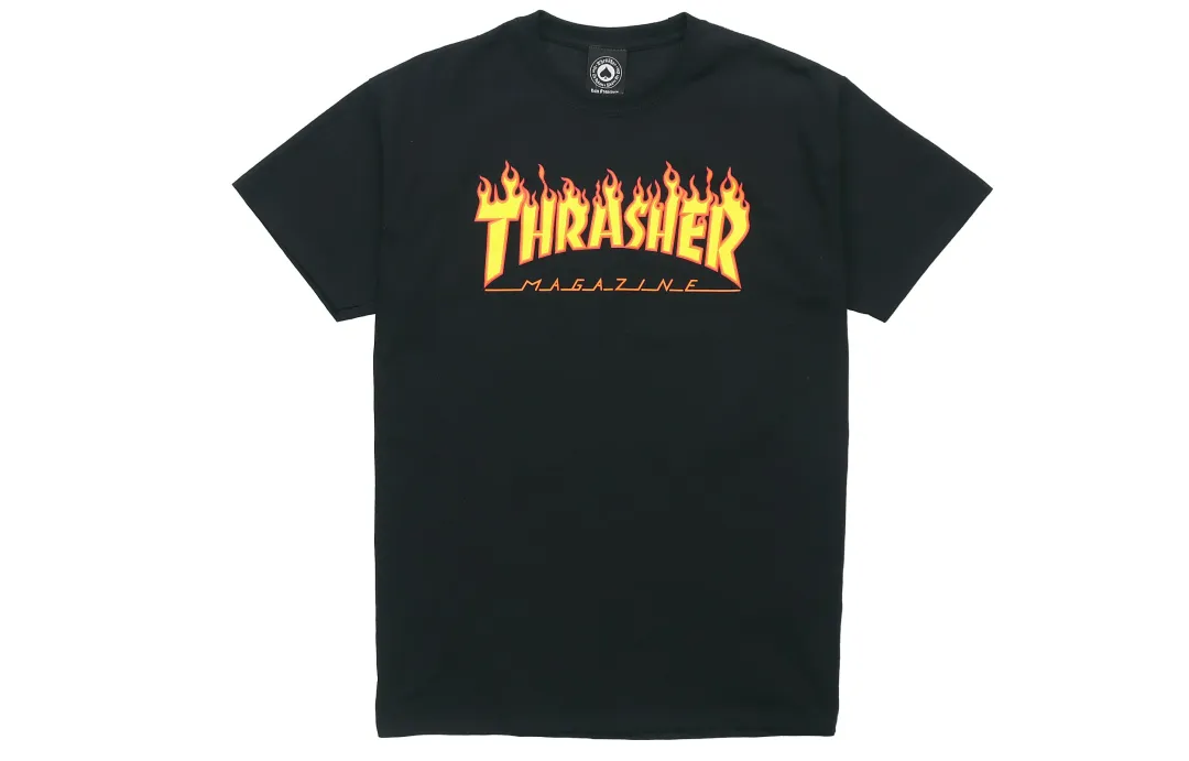 Thrasher Flame Short Sleeve T-Shirt Black