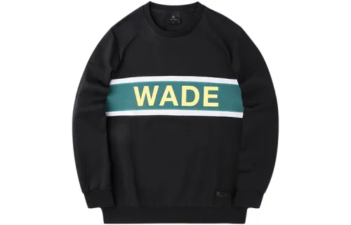 Li Ning Sweatshirts Men's Black Crew Neck Moderate Regular