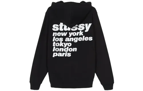 Stussy World Cruise Collection Sweatshirts Unisex Hooded Moderate Regular