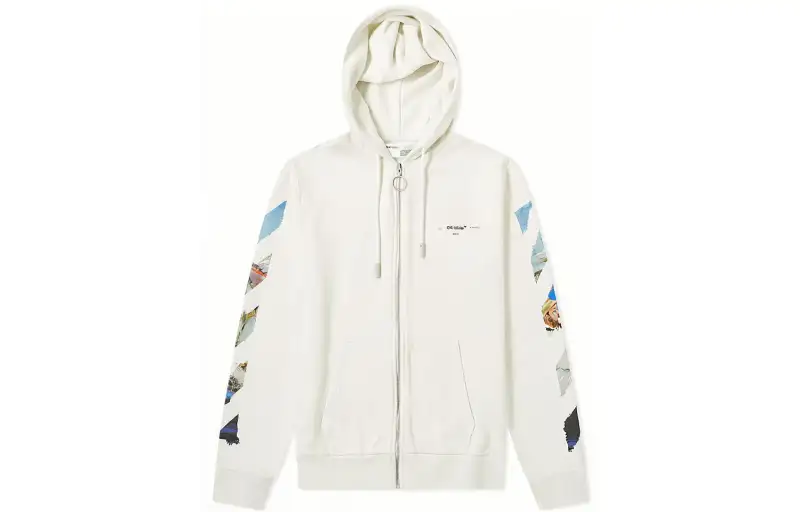 OFF WHITE Diag Colored Arrow Zip Hoodie